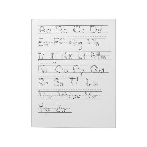 ABC Lettering Worksheet Notepad