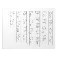 Large Cross Graph Paper Note Pad