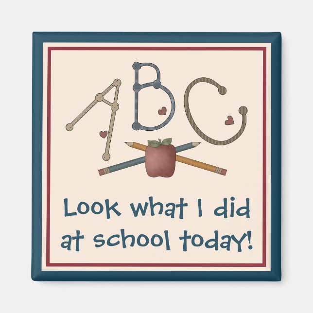 ABC - Look What I Did At School Today Magnet (Front)