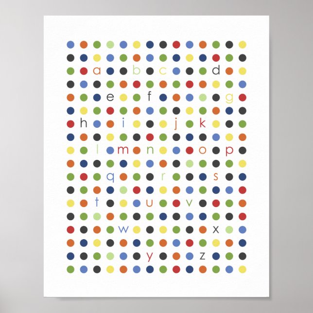 ABC Modern Dot Wall Art Poster (Front)