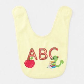 ABC Neon Letters Bookworm Bib