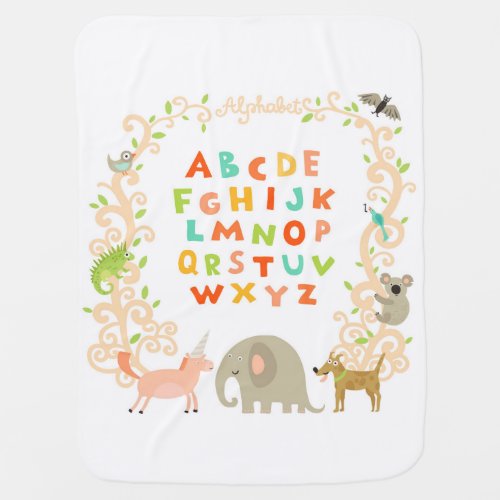 ABC Nursery Alphabet Baby Blanket