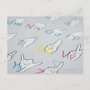 ABC of sign language Postcard