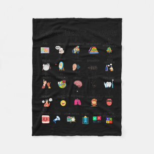 Abc Of Speech Therapy Alphabet Speech Language Pat Fleece Blanket
