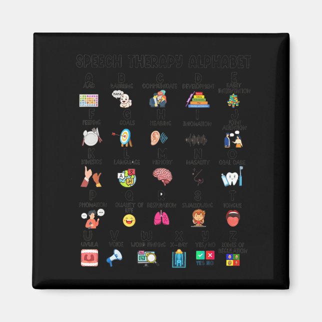 Abc Of Speech Therapy Alphabet Speech Language Pat Magnet (Front)