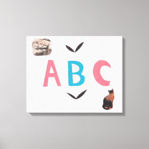 ABC on Wrapped Canvas Print