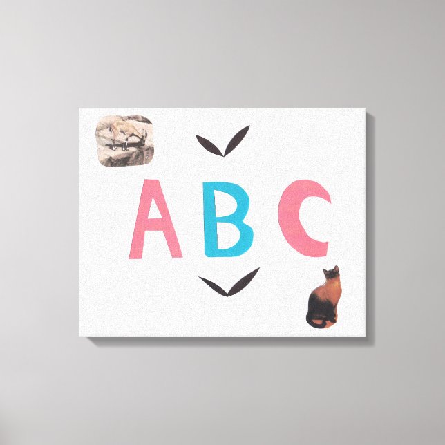ABC on Wrapped Canvas Print (Front)