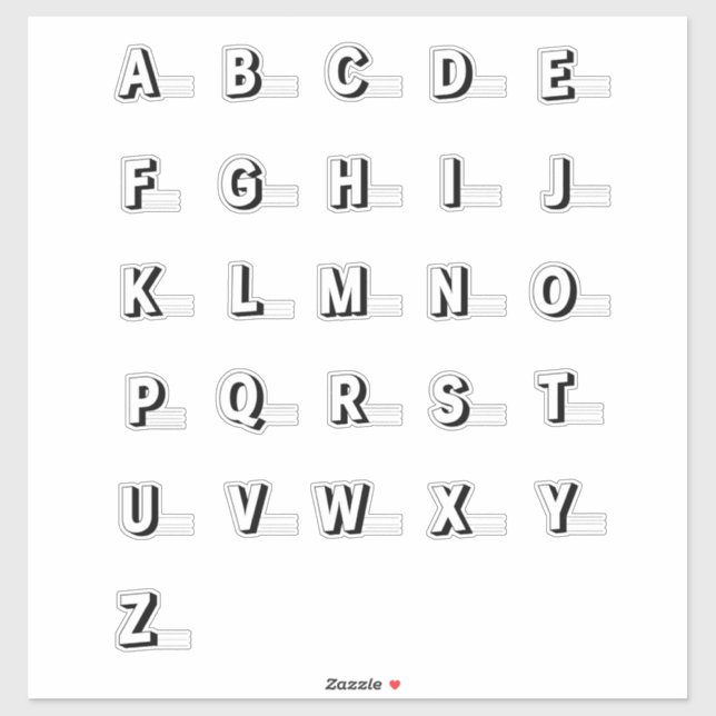 ABC practice sticker sheet  (Sheet)