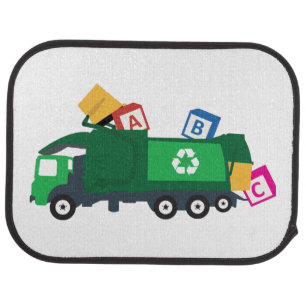 ABC Recycling Garbage Truck Car Floor Mat