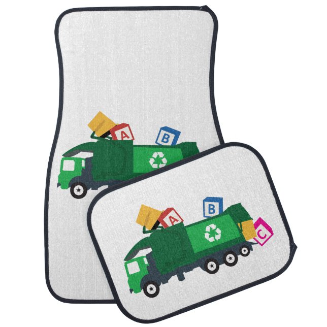 ABC Recycling Garbage Truck Car Floor Mat (Set)
