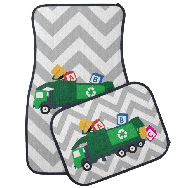ABC Recycling Garbage Truck Car Floor Mat (Set)