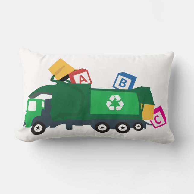 ABC Recycling Garbage Truck Lumbar Pillow (Front)