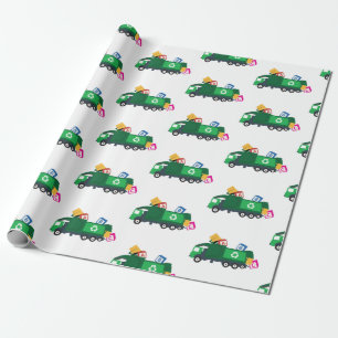 ABC Recycling Garbage Truck Wrapping Paper