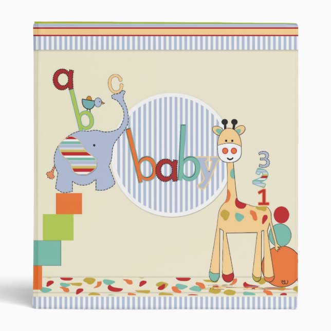 ABC Safari Animal Album 3 Ring Binder (Front)