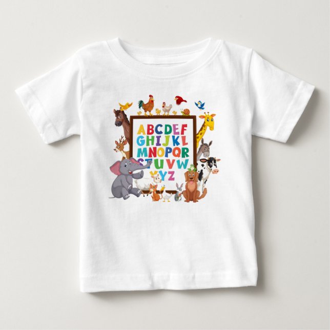 "ABC Safari: Embark on an Animal Alphabet  Baby T-Shirt (Front)