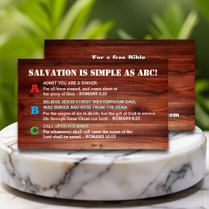 ABC Salvation Evangelism Christian Scripture Business Card