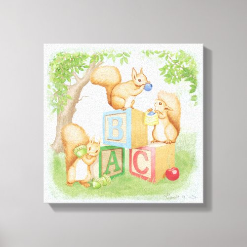 ABC Squirrels Canvas Print