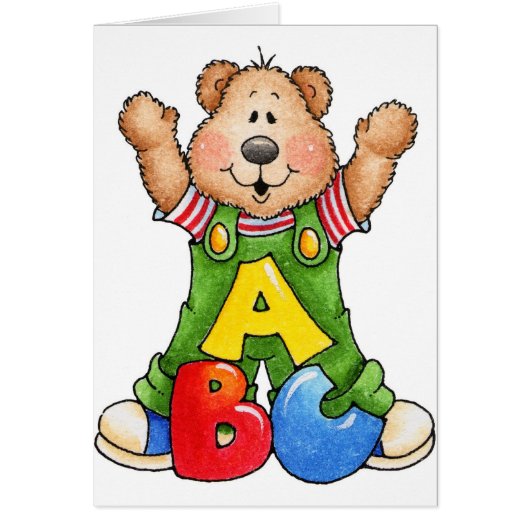 ABC Teddy Bear Cards (Front)