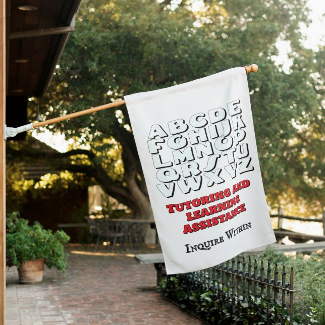 ABC Tutoring And Learning White  House Flag (In SItu)