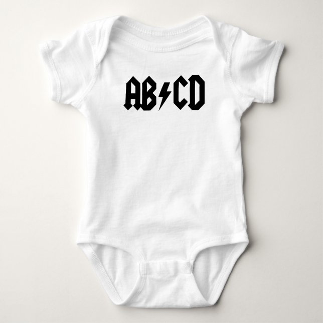 ABCD Baby T-Shirt Baby Bodysuit (Front)