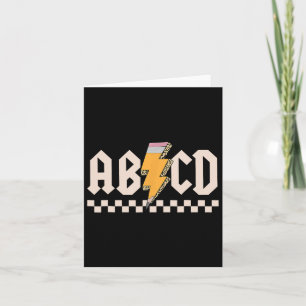 Abcd Back In Cl First Day Back To School Teacher S Card