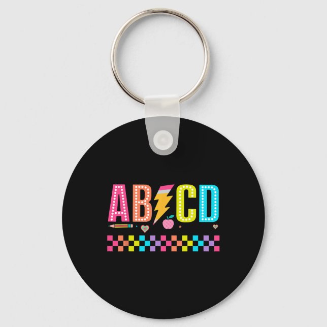 Abcd Ck To School Tee  Keychain (Front)