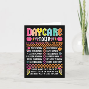 Abcd Daycare Tour Teacher Worker Back To School Ba Card