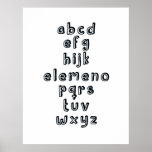 Abcd Efg Hijk Elemeno Pqrs Tuv Wxyz : Alphabet Fun Poster at Zazzle