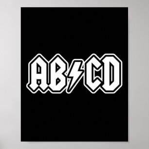 Abcd Fun Back To School Teacher Student Poster