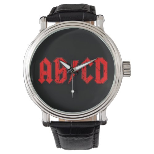 ABCD rock music funny symbol fake acdc joke school Watch