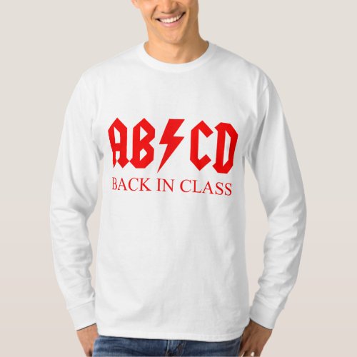 ABCD Rock Teacher Student Faculty Back To School T_Shirt