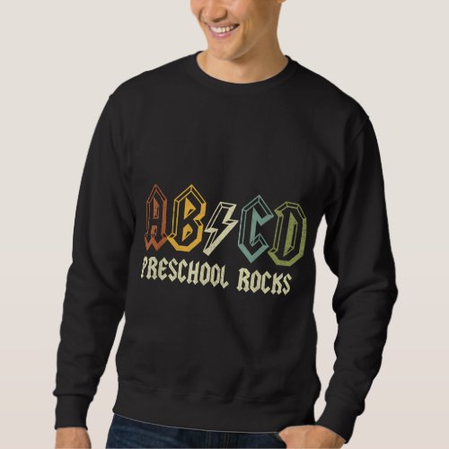 ABCD Rocks Back To School Preschool Rocks Funny Te Sweatshirt