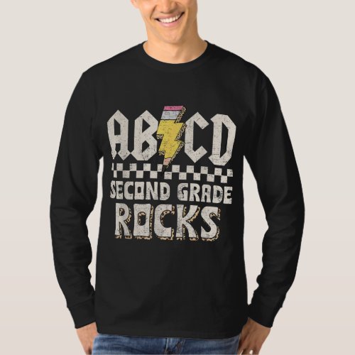 ABCD Second Grade Rocks Back To School 2nd Grade T T_Shirt