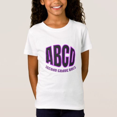 ABCD Second Grade Rocks Teacher Back to School T_Shirt