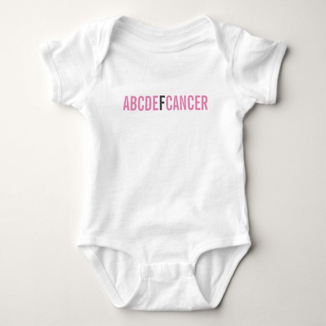 ABCDE F CANCER BABY BODYSUIT (Front)