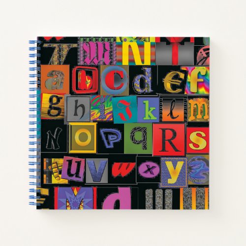 ABCDEFG __ The Alphabet in Crazy Fonts Notebook