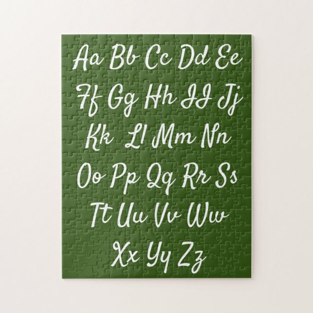 Abcedario puzzle for practice cursive (Vertical)