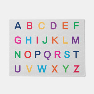 ABC's Alphabet learning colorful ABC letters Doormat