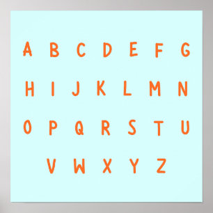 ABC's alphabet letters A-Z Poster Prints 