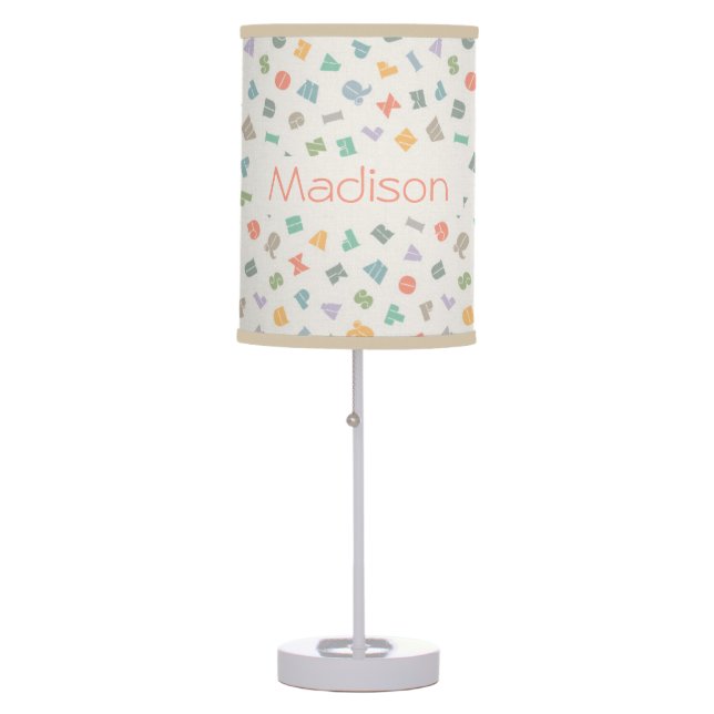 ABCs -  Alphabet Personalized Table Lamp (Front)