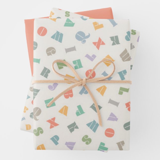 ABCs -  Alphabet Wrapping Paper Sheets (In situ)