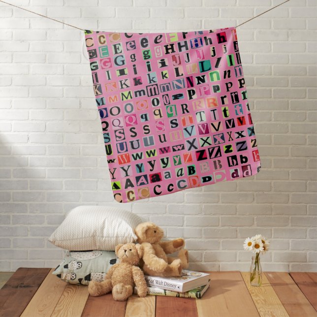 ABC's Aphabet Fun Childs  Baby Blanket (In Situ)