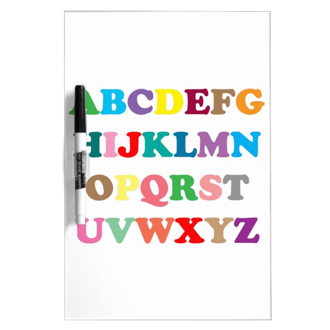 ABC's colorful letters Dry-Erase Board (Front)