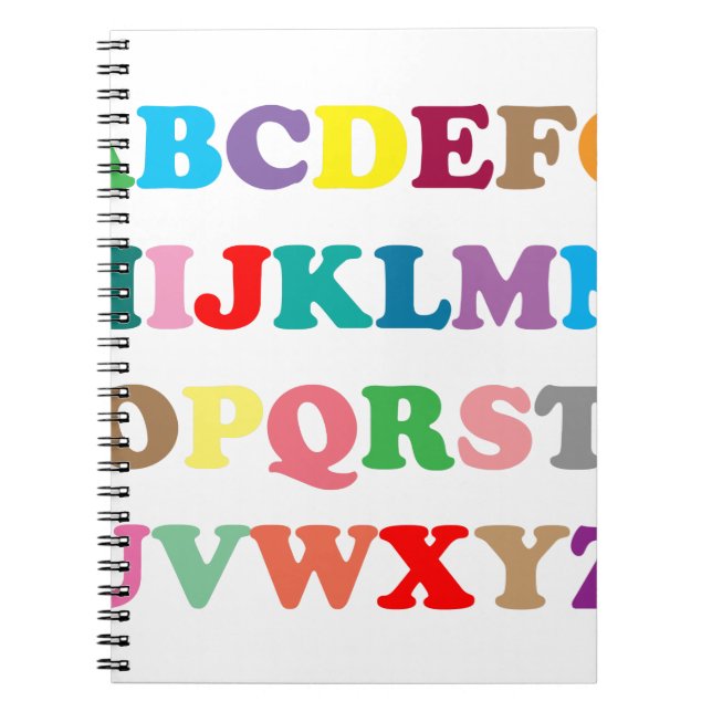 ABC's colorful letters Notebook (Front)