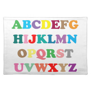 ABC's colorful letters Placemat