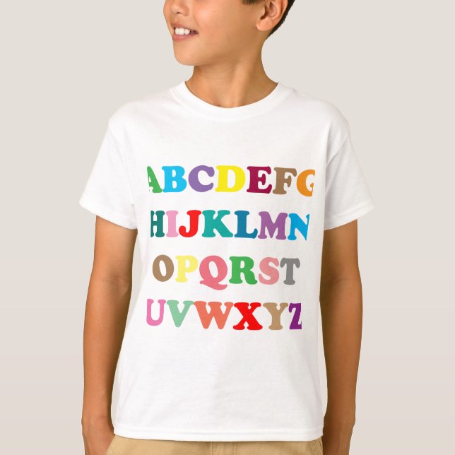 ABC's colorful letters T-Shirt (Front)