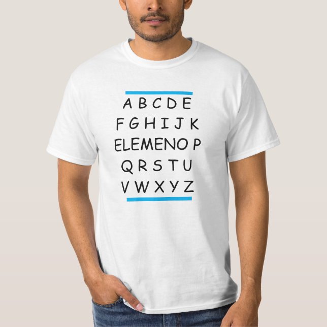 ABC's Funny Sarcastic Grammar T-Shirt (Front)