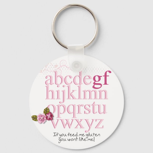 ABCs of Gluten Free Keychain (Front)