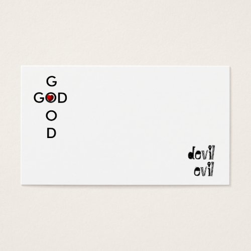 abcs of good and evil business cards