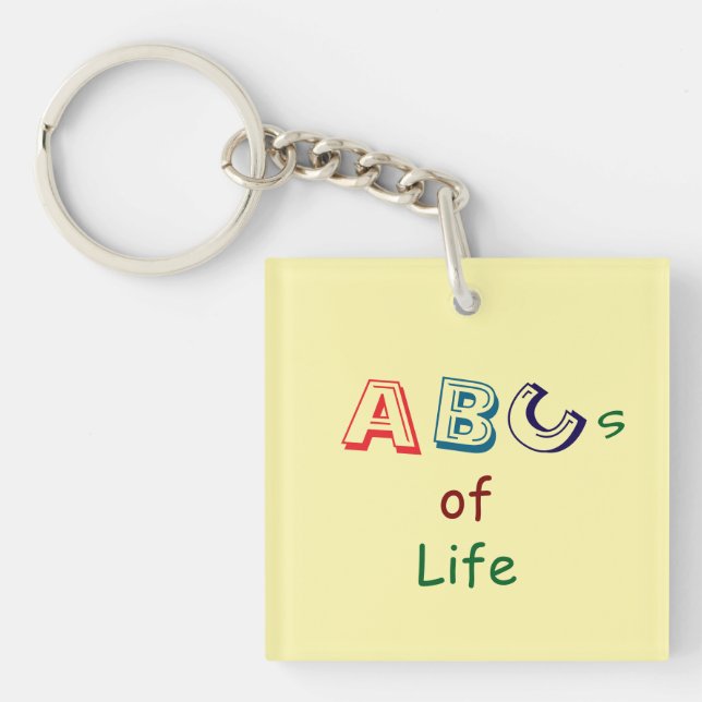 ABCs of Life Acrylic Keychain (Front)